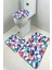 Antibakteriyel Yıkanabilir Kaymaz Dot Taban 3'lü Klozet Takımı (60CM x 100CM - 55CM x 60CM - 47CM x 50CM) İNKZ6085 1