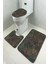 Antibakteriyel Yıkanabilir Kaymaz Dot Taban 3'lü Klozet Takımı (60CM x 100CM - 55CM x 60CM - 47CM x 50CM) İNKZ6089 1