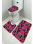 Antibakteriyel Yıkanabilir Kaymaz Dot Taban 3'lü Klozet Takımı (60CM x 100CM - 55CM x 60CM - 47CM x 50CM) İNKZ6090 1