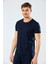 2169 Modal O Yaka Erkek T-Shirt - Lacivert 1