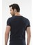 1308 Düğmeli Kısa Kollu Erkek T-Shirt - Lacivert 3