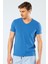 1332 V Yaka Kısa Kollu Erkek T-Shirt - Saks 4