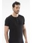1308 Düğmeli Kısa Kollu Erkek T-Shirt - Siyah 2