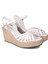 4389 468 Kadın Beyaz Büyük & Küçük Numara Sandalet 2