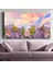 Pembe Çiçek ve Kelebekler Kanvas - Canvas Tablo 1