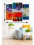 3 Parça Renkli Modern Desenli Mdf Duvar Tablosu 2