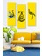 3 Parça Sarı Dini Motifler Desenli Mdf Duvar Tablosu 1