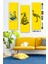 3 Parça Sarı Dini Motifler Desenli Mdf Duvar Tablosu 2