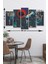 5 Parça Modern Desenli Mdf Duvar Tablosu 2