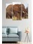 3 Parça Fil Safari Desenli Mdf Duvar Tablosu 1