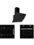 ZS4003B Ankastre Set -Cam Davlumbaz-Cam Ocak-Statik Fırın ( ZD1011B-ZO22471B-ZF3001B) 1