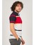 Erkek Polo Yaka Blok Desenli T-Shirt 0249821 Lacivert 4