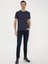 Lacivert Bisiklet Yaka T-Shirt 50240270-VR033 4