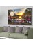 Çiçekler ve Bisiklet Saatli Kanvas - Canvas Tablo 1