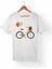 Bisiklet Baskılı Çocuk Beyaz Tişört 1
