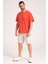 Oversize Erkek Tişört, Yüksek Kalite %100 Pamuk Göğüste Baskı Detaylı Coral Tshirt 1