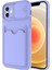 - Apple iPhone 12 - Kılıf Slayt Sürgülü Kart Bölmeli ​Kartix Kapak - Lila 1