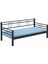 Kappis Daybed Tek Kişilik Sedir Divan Metal Karyola 90x200 Siyah 4