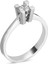 Swarovski Tek Taş Yüzük 0.20 Ct Kalın - Standart - 12 Numara - YRG15778-4924 1