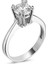 Swarovski Tek Taş Yüzük 0.75 Ct Çift Tırnak - Standart - 12 Numara - YRG16573-4980 1