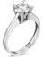 Swarovski Tek Taş Yüzük 1.00 Ct Kare - Standart - 18 Numara - YRG15820-4934 1
