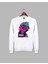 Godzilla Baskılı Özel Tasarım Beyaz Sweatshirt 1