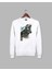Godzilla Baskılı Özel Tasarım Beyaz Sweatshirt 1