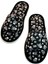 Erkek Siyah Kuru Kafa Desenli Önü Açık Yumuşak Tabanlı Ev Terlik 2