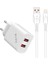 SL-EC50L 5V 2400MA  Apple Lightning Kablolu 2 USB Çıkışlı iPhone Uyumlu Hızlı  Şarj Adaptörü 2