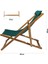 Ahşap Katlanabilir Taşınır Şezlong. Plaj, Bahçe, Teras, Balkon Şezlongu. 3 Lü Set (Mavi) 3