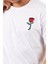 Twentyone Erkek Oversize Gül Nakışlı T-Shirt 3