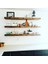 Çam Masif Ahşap 3"lü Kitaplık Dekoratif Duvar Rafı Çiçeklik 100 cm x 19 cm x 4 cm Kalınlık 1