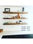 Çam Masif Ahşap 3"lü Kitaplık Dekoratif Duvar Rafı Çiçeklik 100 cm x 19 cm x 4 cm Kalınlık 4