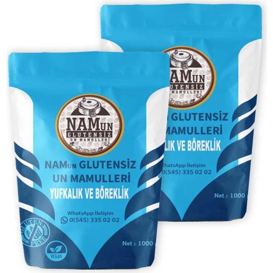 Nam 2'li Paket Glutensiz Yufkalık ve Böreklik Un Taş Değirmen 1 kg