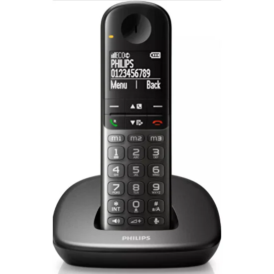 Philips XL4901DS Geniş Büyük Ekranlı Telsiz Telefon Siyah
