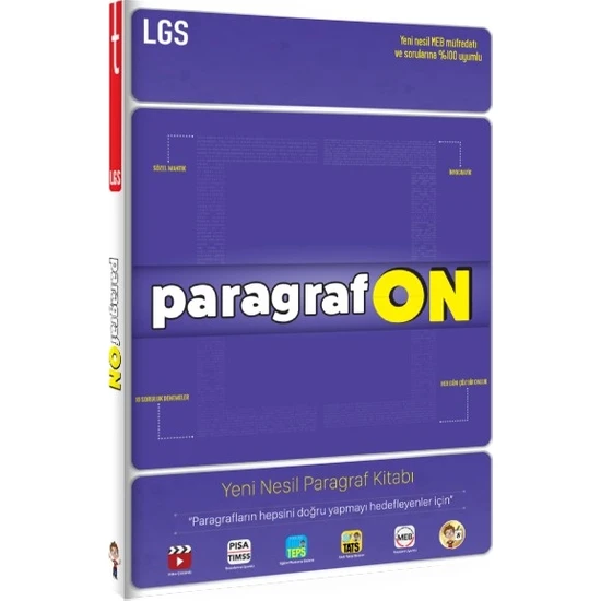 Tonguç Akademi Yayınları 8.sınıf LGS ParagrafON Yeni Nesil Paragraf Kitabı