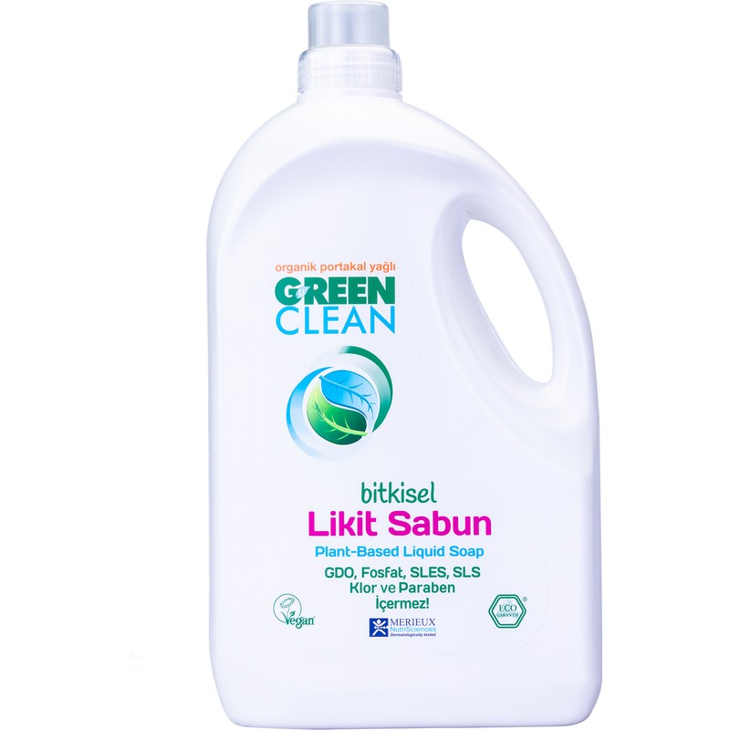 Green Clean U Green Clean Bitkisel Sıvı Sabun 2,75 lt Klor ve Paraben İçermeyen Ekolojik Temizlik Ürünü