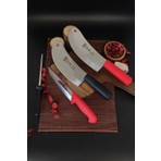 Sürlaz Sürmene Çift Satır+ Şef Bıçağı, Soğan, Ezme Satır, Dilimleme, Doğrama Şef Bıçak Seti+ Masat