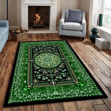 İnka Halı Antibakteriyel Yıkanabilir Kaymaz Dot Taban Dijital Baskı Salon Halısı MRC196