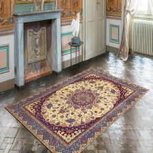 İnka Halı Antibakteriyel Yıkanabilir Kaymaz Dot Taban Dijital Baskı Salon Halısı MRC44