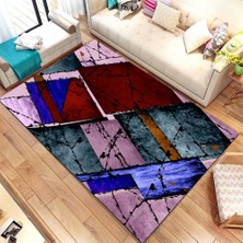 İnka Halı Antibakteriyel Yıkanabilir Kaymaz Dot Taban Dijital Baskı Salon Halısı MRC55