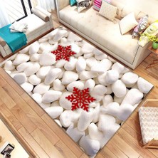 İnka Halı Antibakteriyel Yıkanabilir Kaymaz Dot Taban Dijital Baskı Salon Halısı MRC62