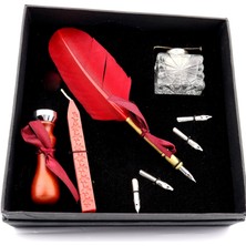 Pigado Steelpen Kuş Tüyü Divit Kalem Damga Mum Mühür Kaligrafi Seti