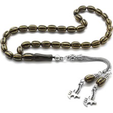 Gümüş Hediye Al 925 Ayar Gümüş Balta Püsküllü Prinç 6lı Karpuz Yarma Arpa Kesim Rus Oltu Tesbih