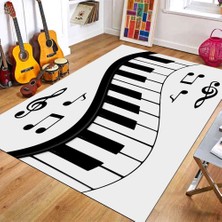 İnka Halı Antibakteriyel Yıkanabilir Kaymaz Dot Taban Dijital Baskı Salon Halısı MRC389