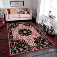 İnka Halı Antibakteriyel Yıkanabilir Kaymaz Dot Taban Dijital Baskı Salon Halısı MRC199