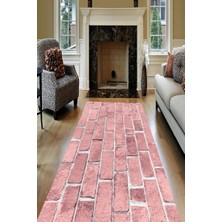 İnka Halı Antibakteriyel Yıkanabilir Kaymaz Dot Taban Dijital Baskı Salon Halısı MRC1549