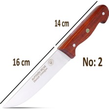 Badem10 Denizli Lüx Bıçak Kasap Et Kurban Bıçağı Desenli Sap No:2 30 cm