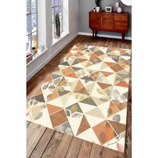 İnka Halı Antibakteriyel Yıkanabilir Kaymaz Dot Taban Dijital Baskı Salon Halısı MRC1761