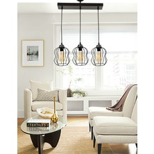 Etsylight Ruby Sıralı Lüx 3, Mutfak Avize, Yemek Odası Avize, Salon Avize